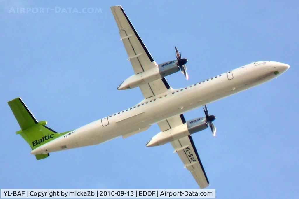 YL-BAF, 2009 De Havilland Canada DHC-8-402Q Dash 8 C/N 4293, Take off