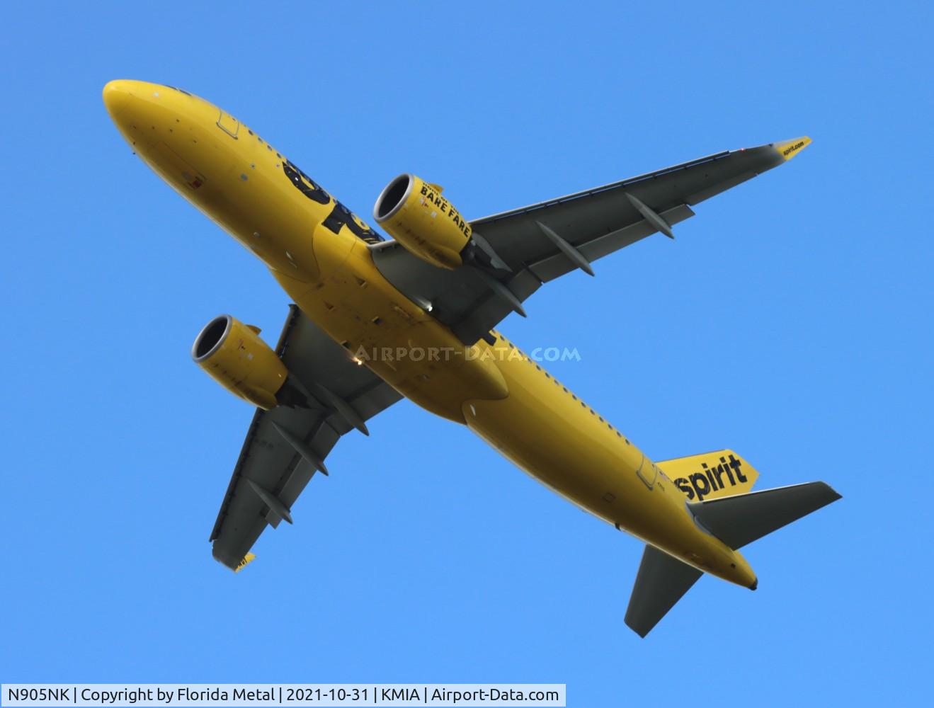 N905NK, 2016 Airbus A320-271N C/N 7334, MIA 2021