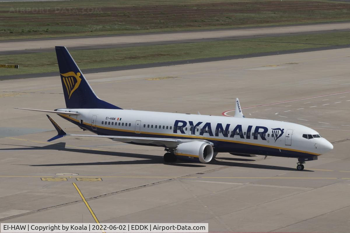 EI-HAW, 2019 Boeing 737-8-200 MAX C/N 65078, Inbound from Dublin.