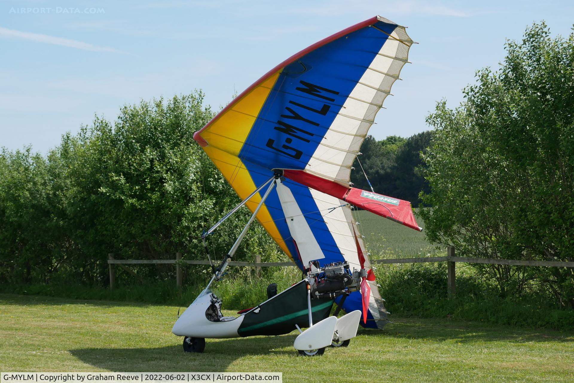 G-MYLM, 1993 Solar Wings Pegasus Quantum 15 C/N 6651, Parked at Northrepps.