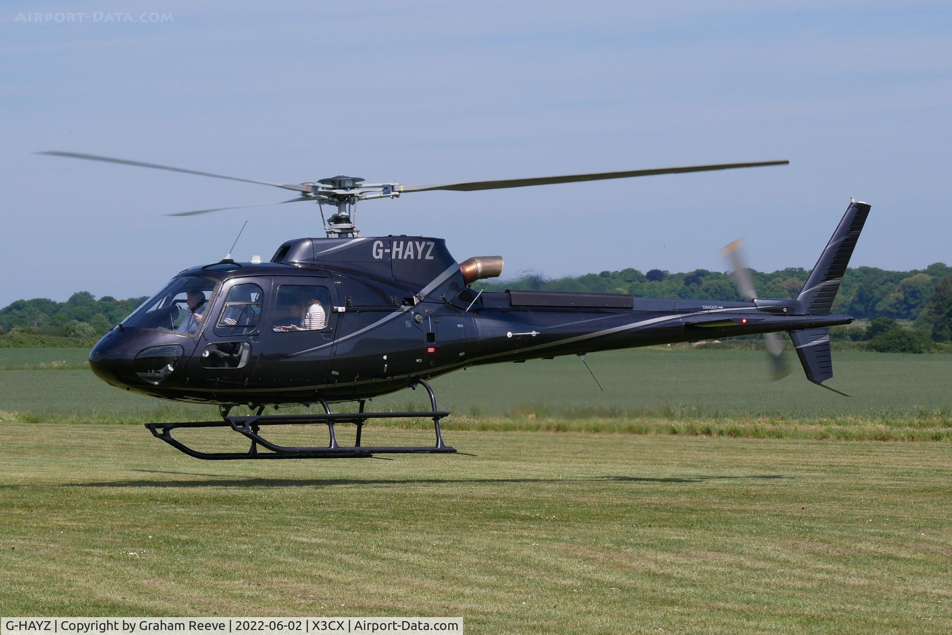 G-HAYZ, 2021 Airbus Helicopters AS-350B-3 Ecureuil C/N 8835, Departing from Northrepps.
