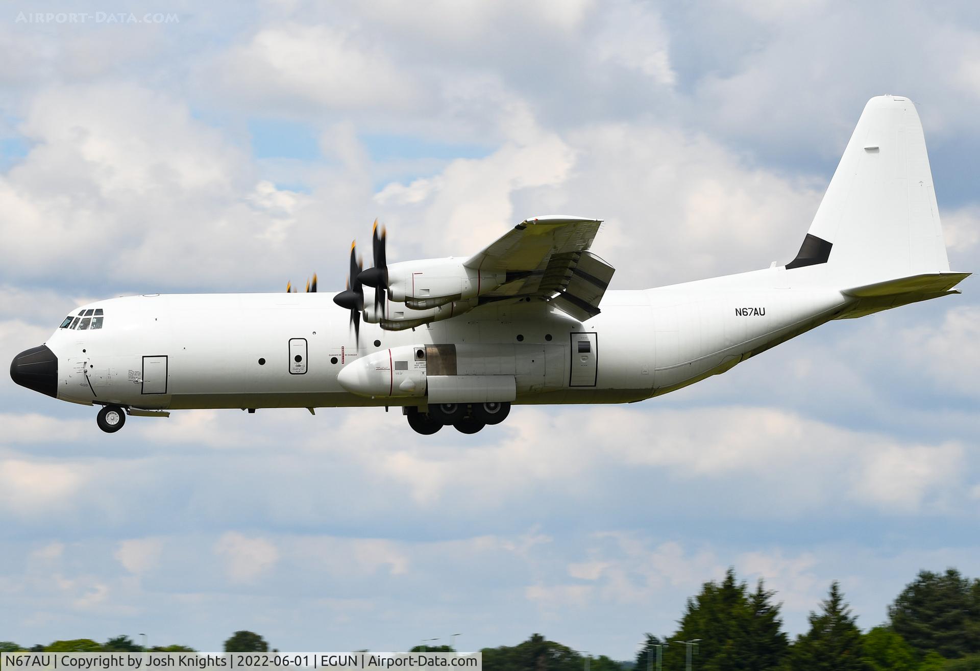 N67AU, 2020 Lockheed Martin LM-100J Super Hercules C/N 382-5894, Arriving at RAF Mildenhall.