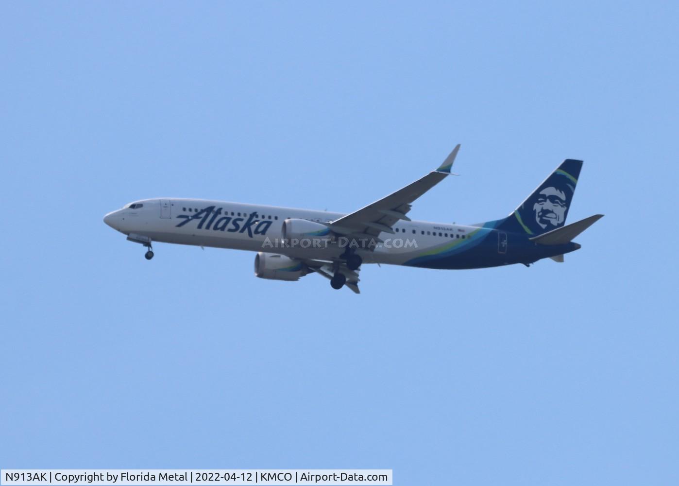 N913AK, 2021 Boeing 737 MAX 9 C/N 44079, Alaska
