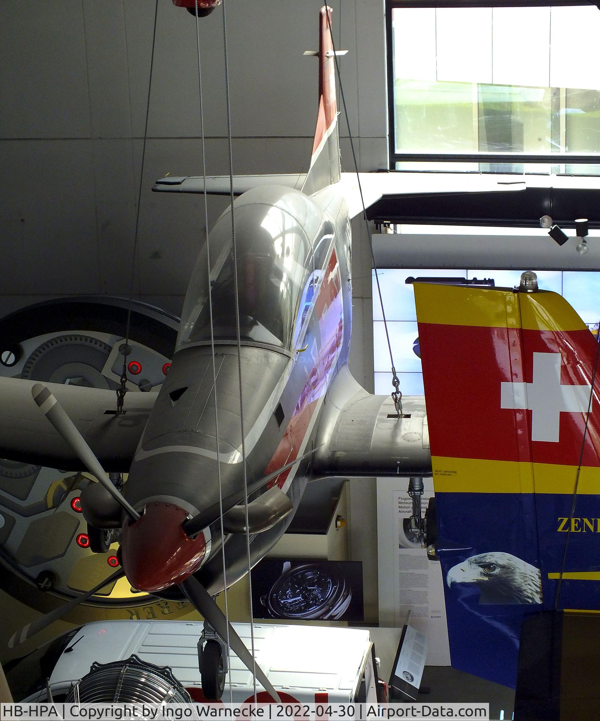 HB-HPA, 1984 Pilatus PC-9 C/N 001, Pilatus PC-9 prototype at the Verkehrshaus der Schweiz, Luzern (Lucerne)