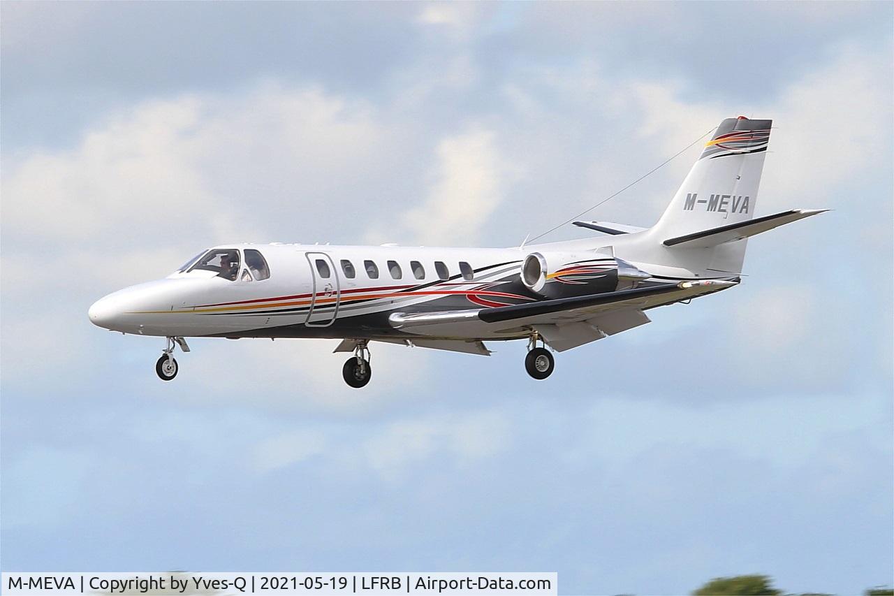 M-MEVA, 1996 Cessna 560 Citation Ultra C/N 560-0346, Cessna 560 Citation Ultra, On final rwy 25L, Brest-Bretagne airport (LFRB-BES)