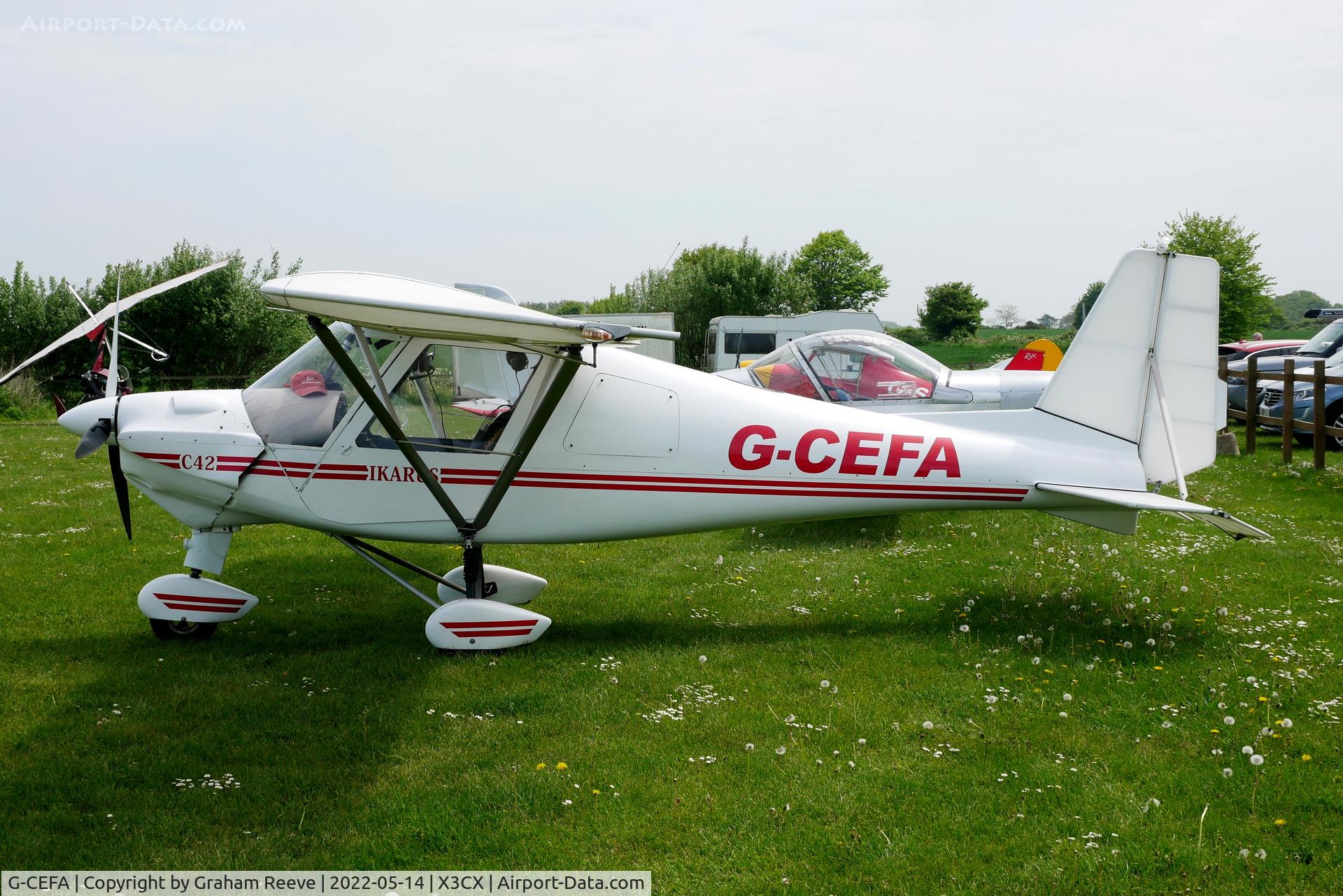 G-CEFA, 2007 Comco Ikarus C42 FB UK C/N PFA 322-14570, Parked at Northrepps.