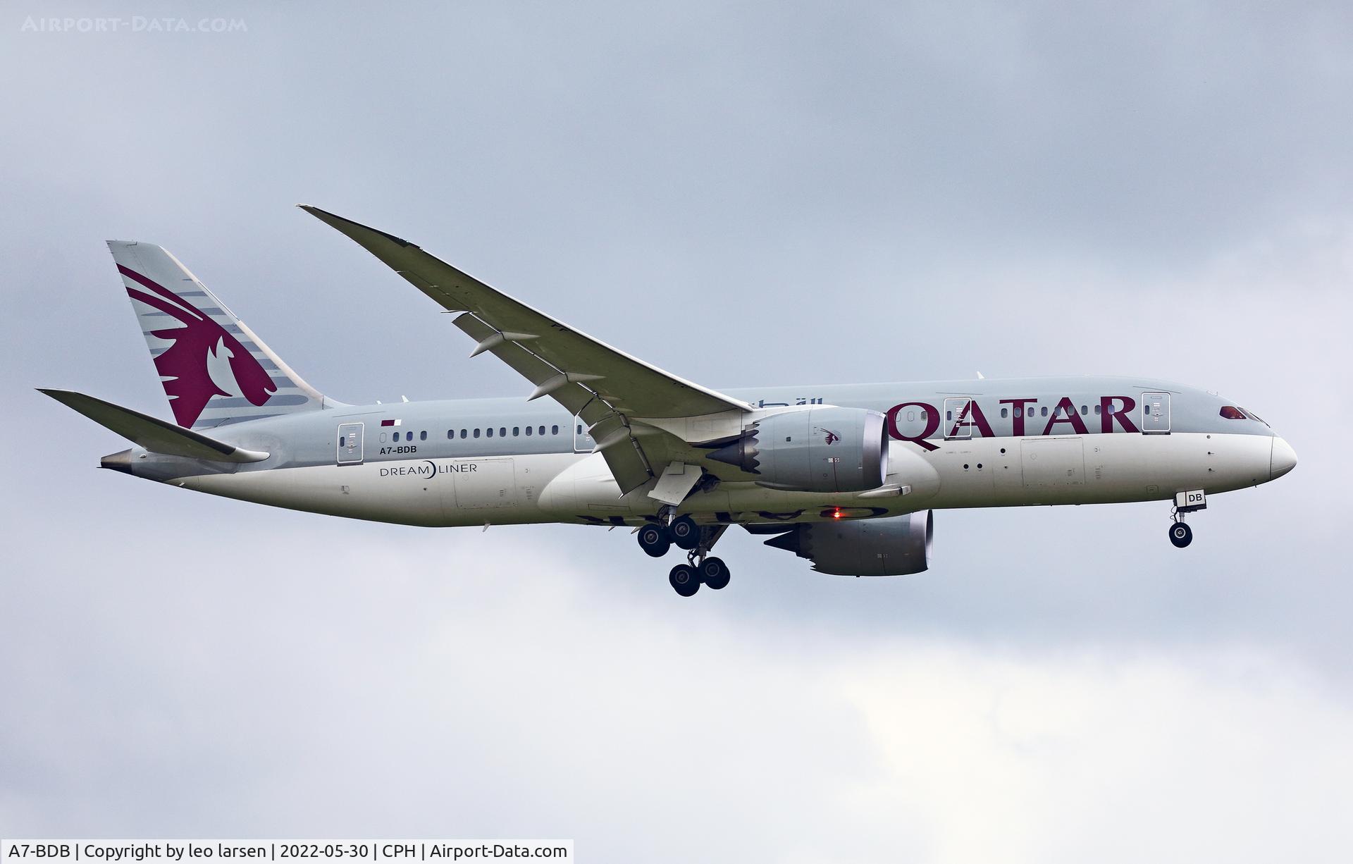 A7-BDB, 2016 Boeing 787-8 Dreamliner Dreamliner C/N 38346, Copenhagen 30.5.2022