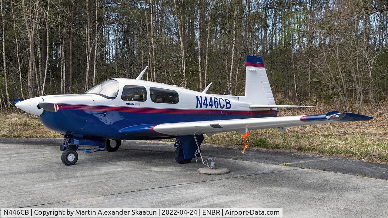 N446CB, 1995 Mooney M20J 201 C/N 24-3359, Parked at the remote parking.