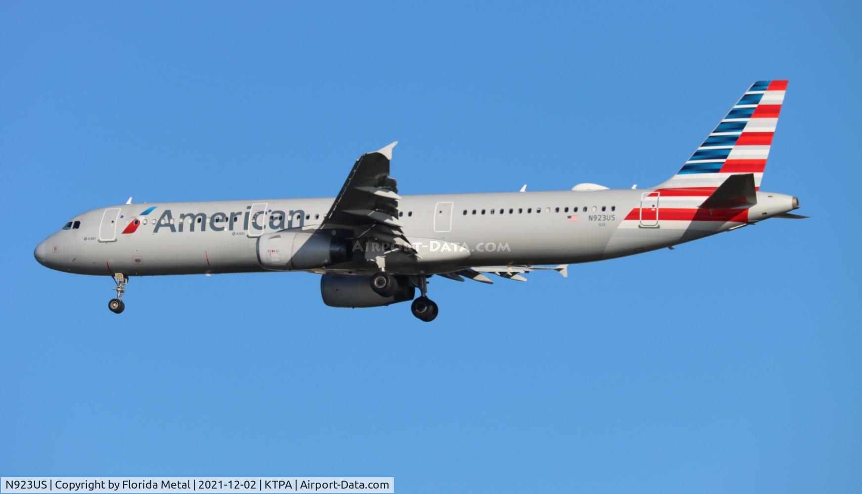N923US, 2015 Airbus A321-231 C/N 6543, TPA 2021