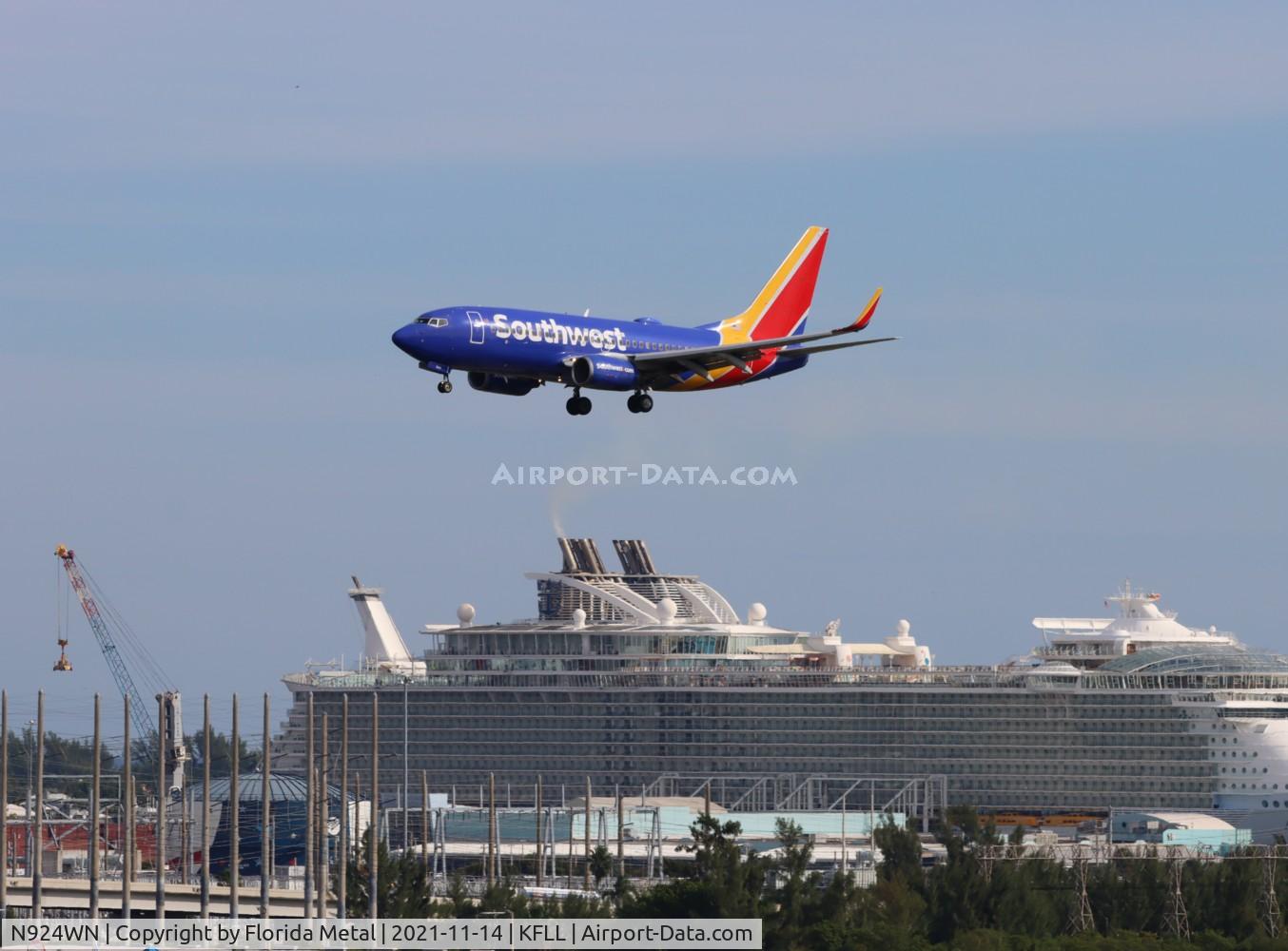 N924WN, 2008 Boeing 737-7H4 C/N 36628, FLL 2021