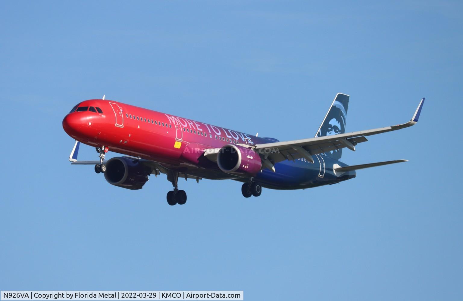 N926VA, 2018 Airbus A321-253N C/N 8120, MCO 2022
