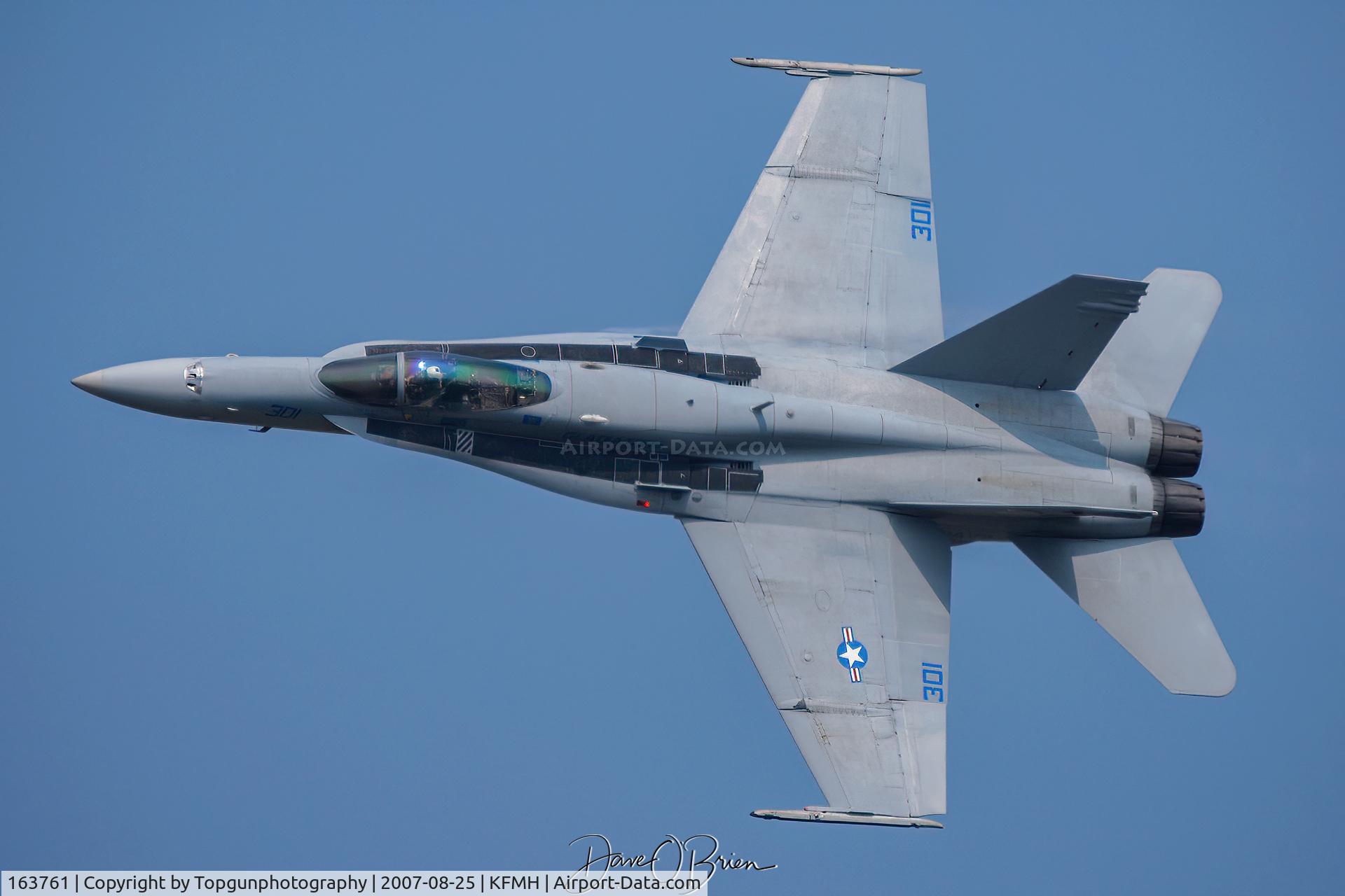 163761, 1989 McDonnell Douglas F/A-18C Hornet C/N 0839, From the right, CATFISH in the photo pass
