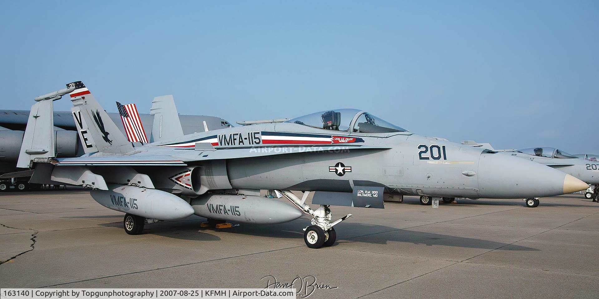 163140, McDonnell Douglas F/A-18A Hornet C/N 555/A463, VMFA-115 XO Bird