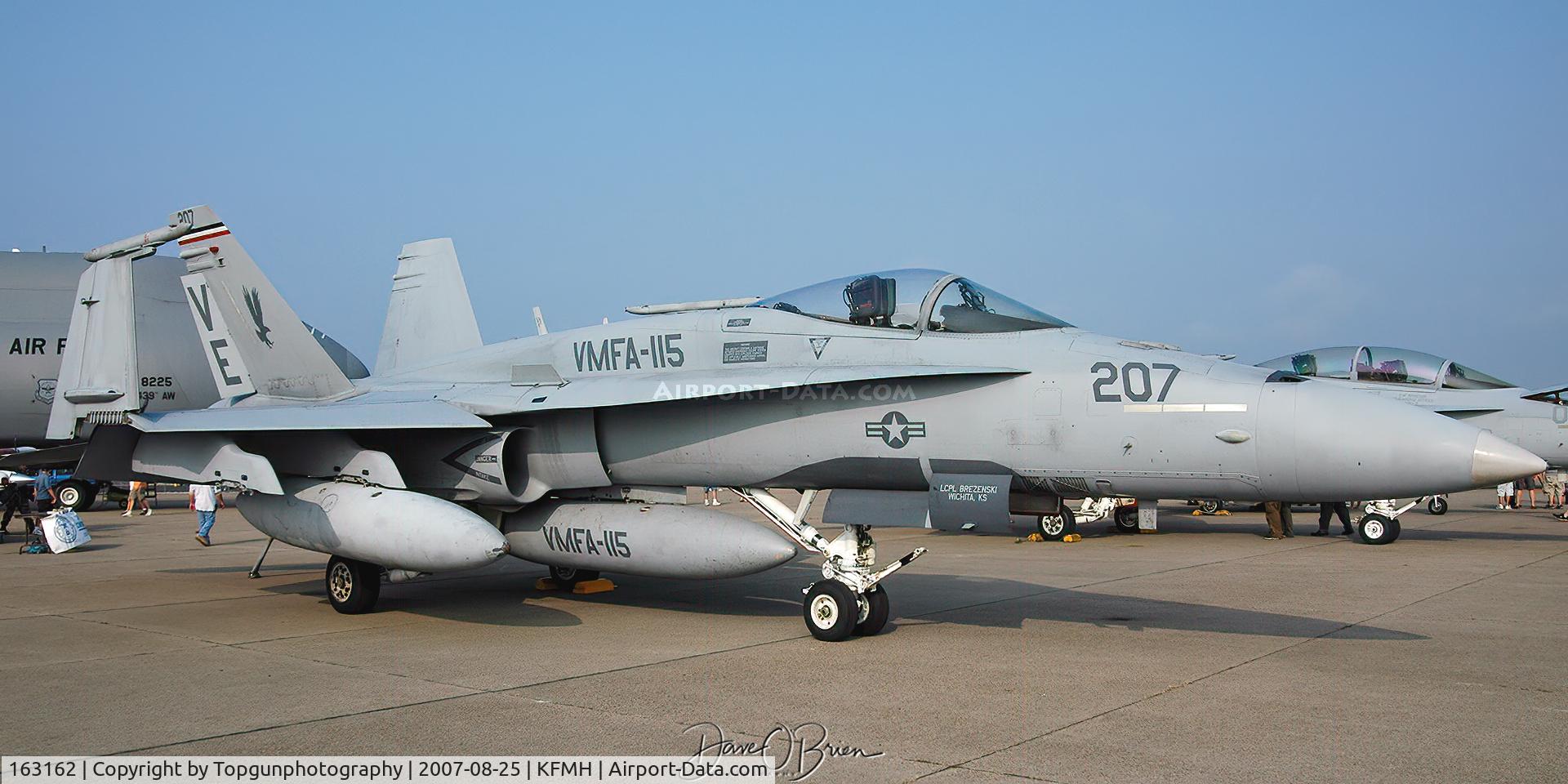 163162, McDonnell Douglas F/A-18A Hornet C/N 594/A501, VMFA-115 out of MCAS Beaufort
