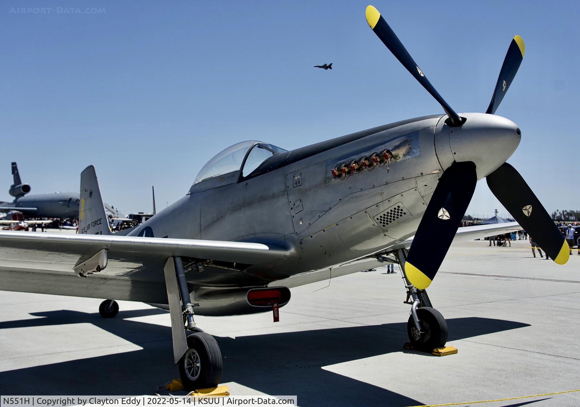 N551H, 1944 North American F-51-H-5-NA C/N 44-64314, Travis AFB airshow 2022.