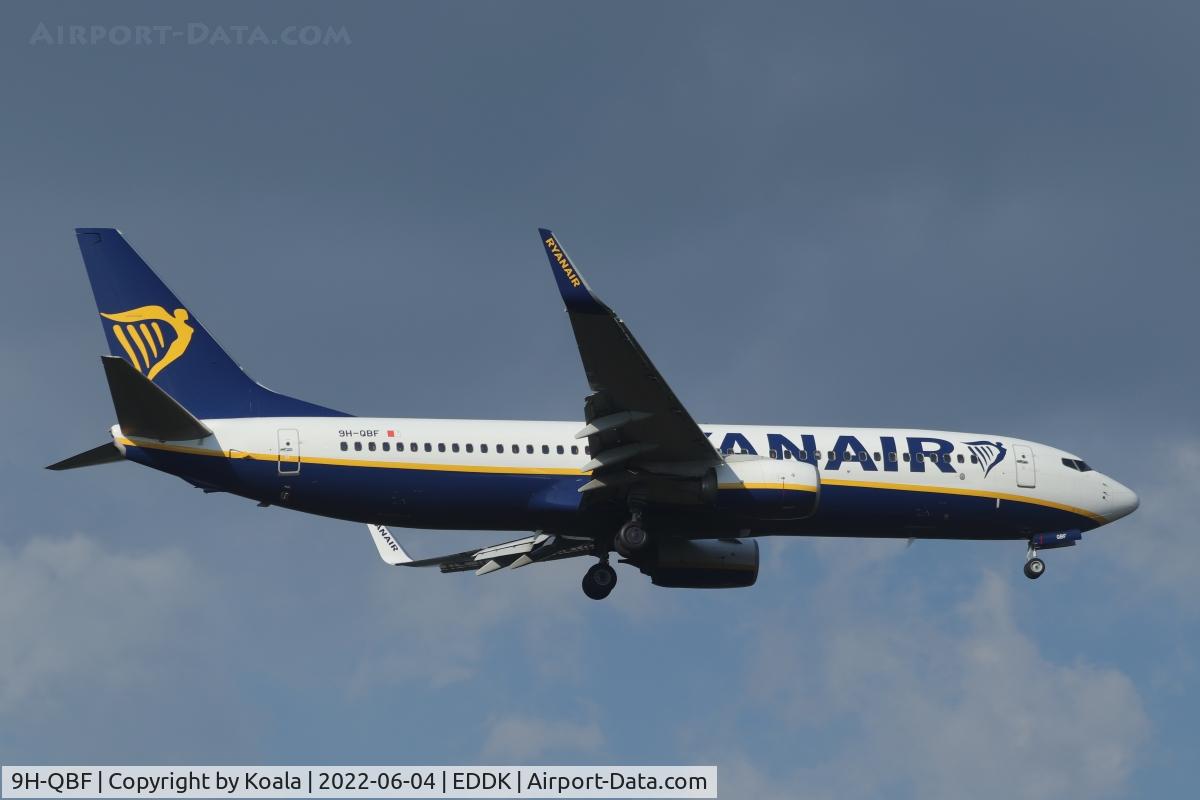 9H-QBF, 2017 Boeing 737-8AS C/N 44801, Boring arrival from Milan BGY. First photo in the database though.