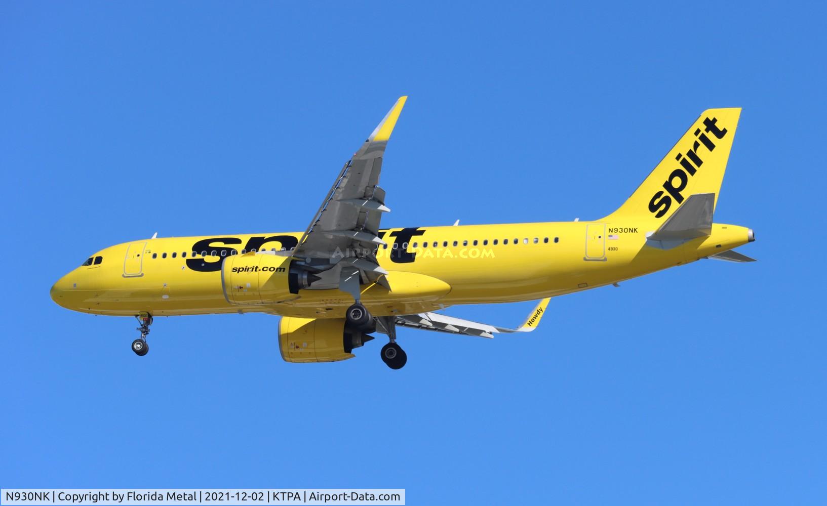 N930NK, 2020 Airbus A320-271N C/N 9483, TPA 2021