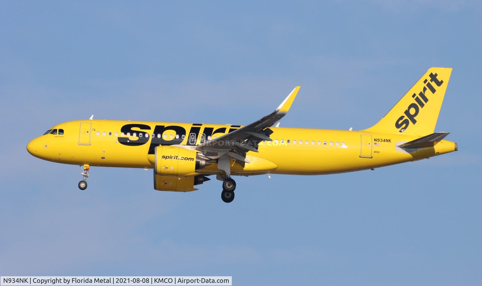 N934NK, 2020 Airbus A320-271N C/N 10107, MCO 2021