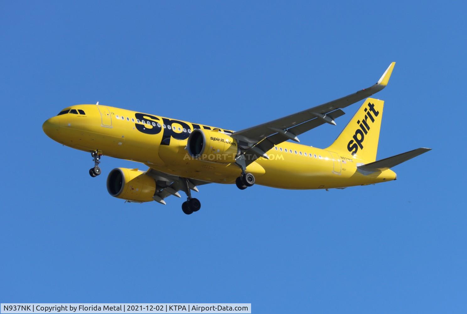 N937NK, 2021 Airbus A320-271N C/N 10330, TPA 2021
