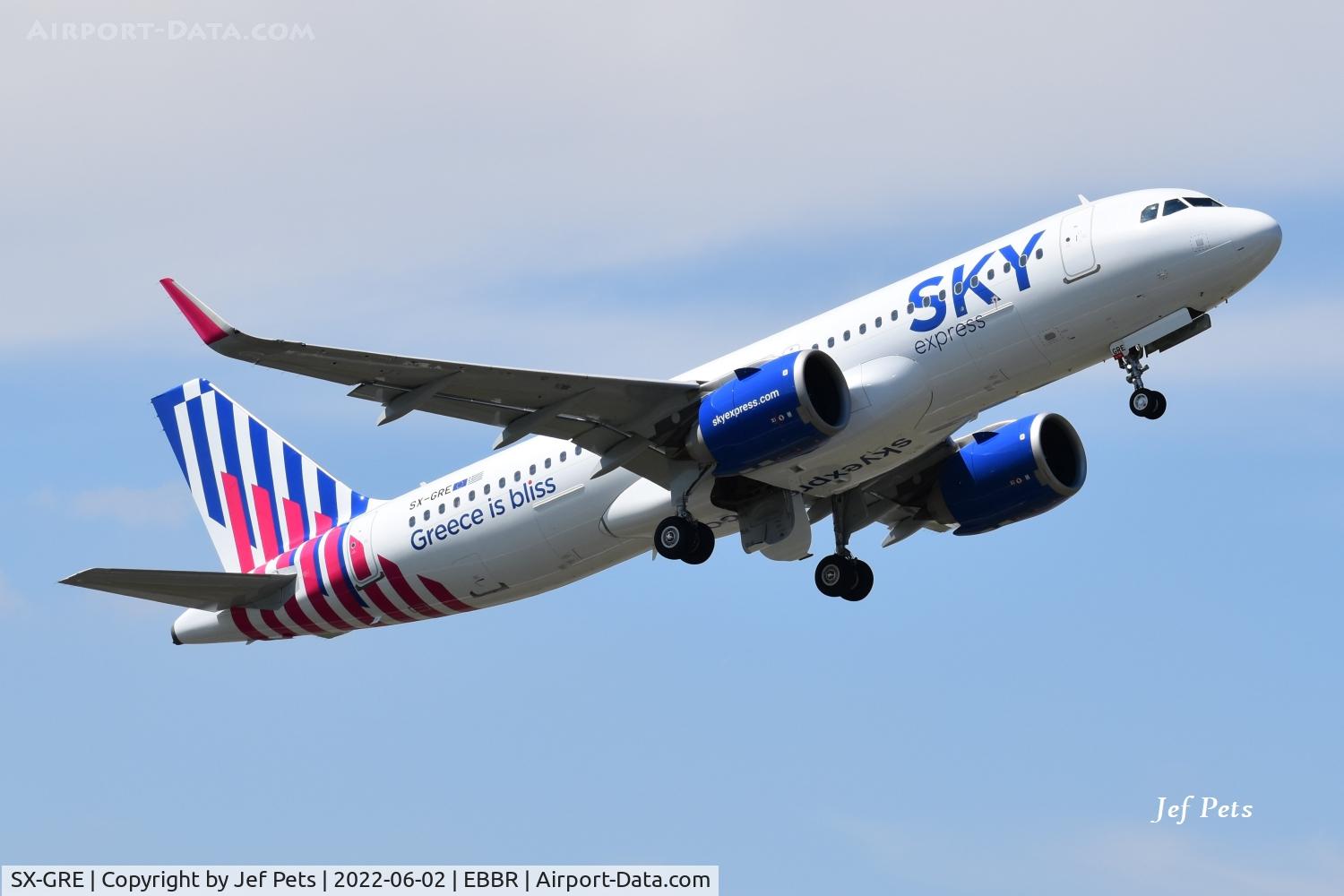 SX-GRE, 2020 Airbus A320-251N C/N 9235, Departing from Brussels Airport.