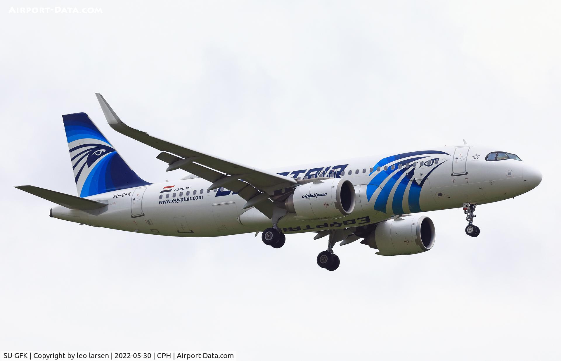SU-GFK, 2020 Airbus A320-251N C/N 9519, Copenhagen 30.5.2022