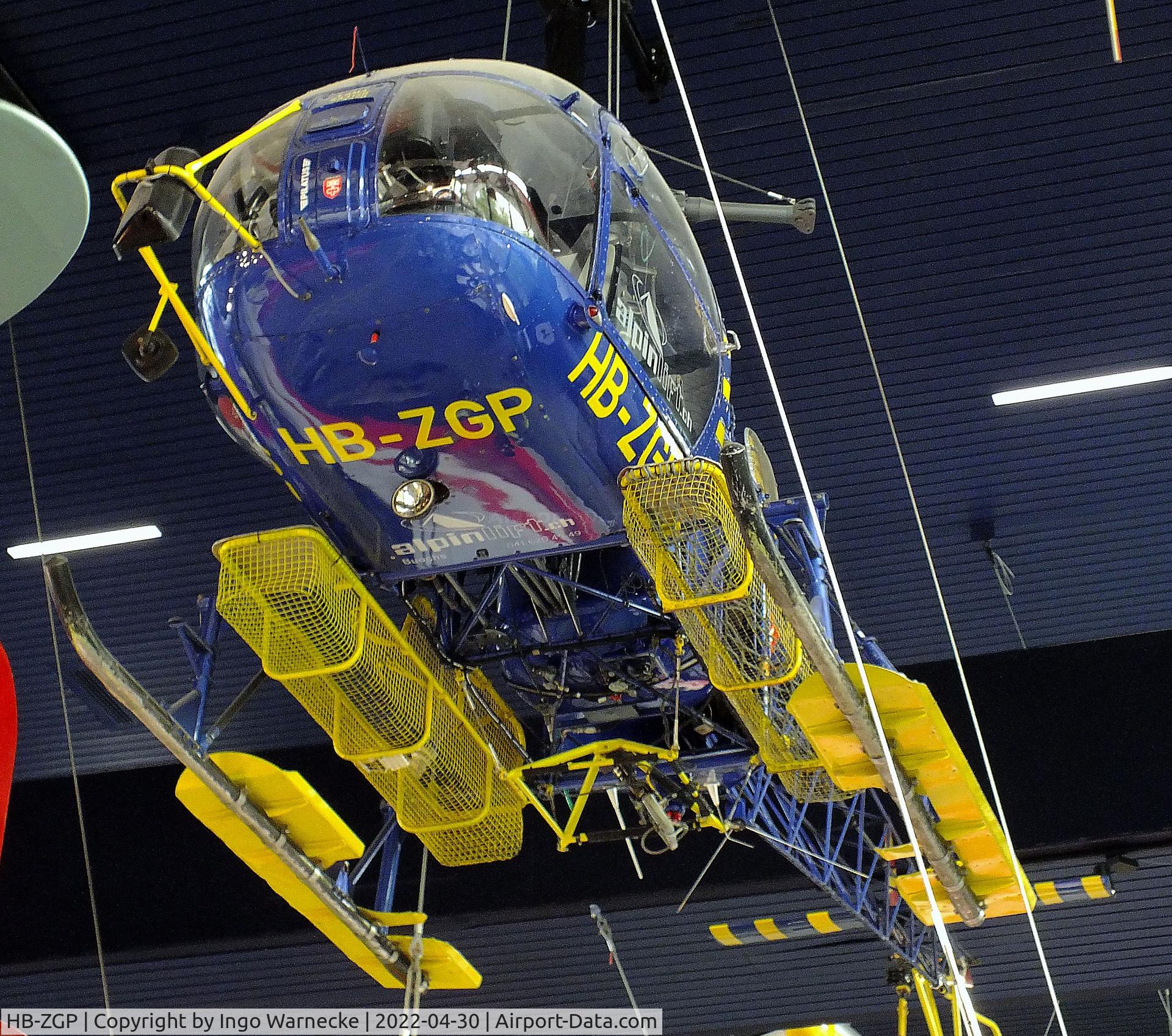 HB-ZGP, 1974 Aerospatiale SA-315B Lama C/N 2379, Aerospatiale SA.315B Lama at the Verkehrshaus der Schweiz, Luzern (Lucerne)