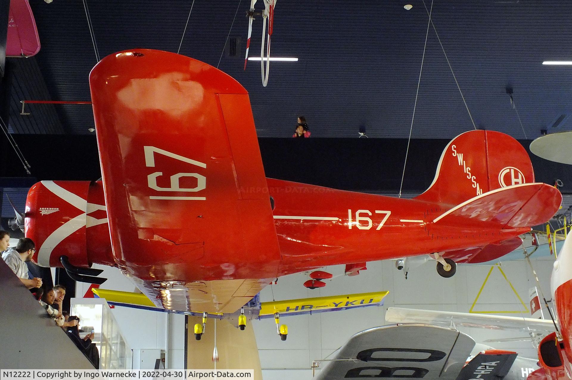 N12222, Lockheed 9C Orion C/N 180, Lockheed 9C Orion (displayed to represent CH-167 of Swissair) at the Verkehrshaus der Schweiz, Luzern (Lucerne)