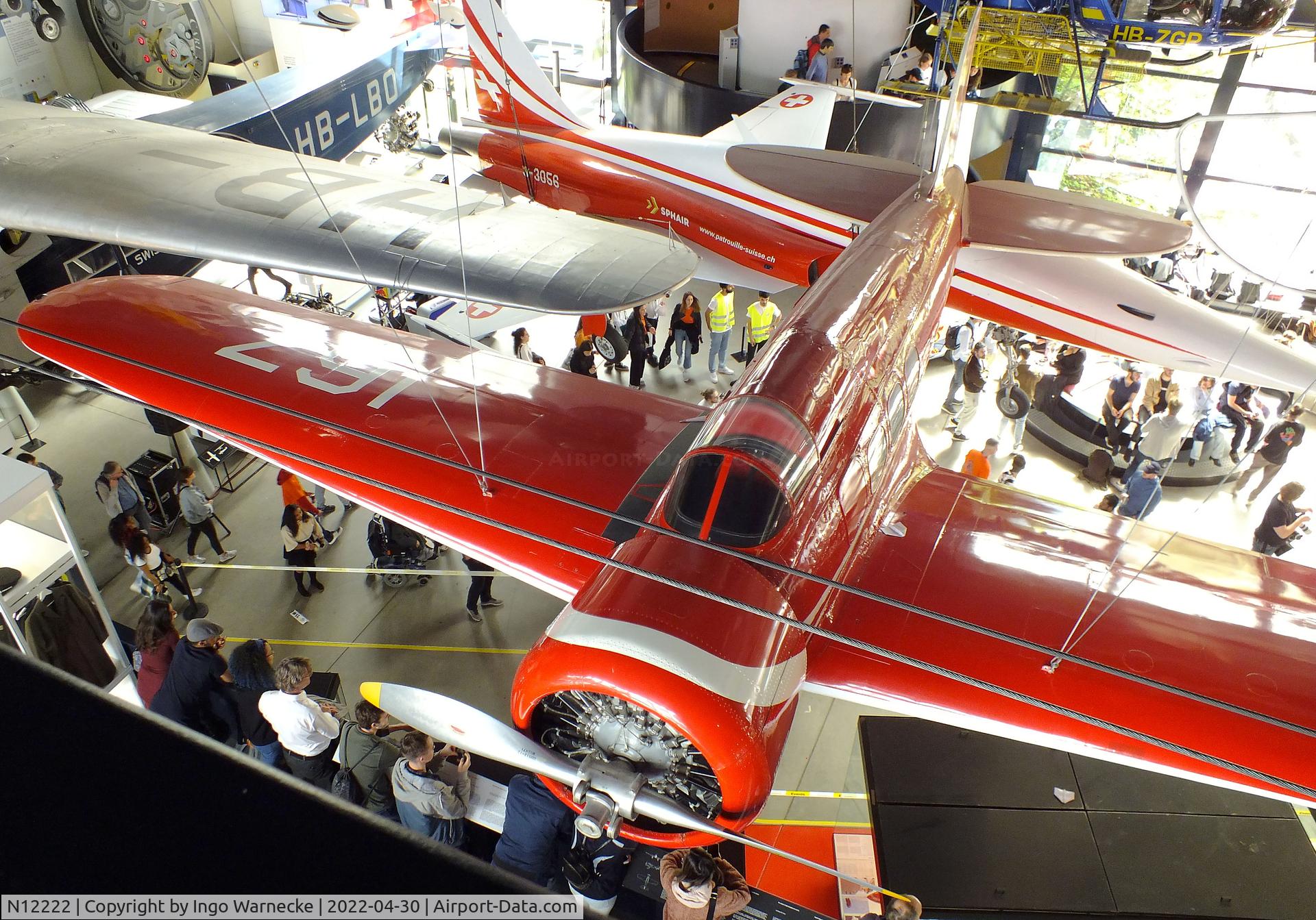 N12222, Lockheed 9C Orion C/N 180, Lockheed 9C Orion (displayed to represent CH-167 of Swissair) at the Verkehrshaus der Schweiz, Luzern (Lucerne)