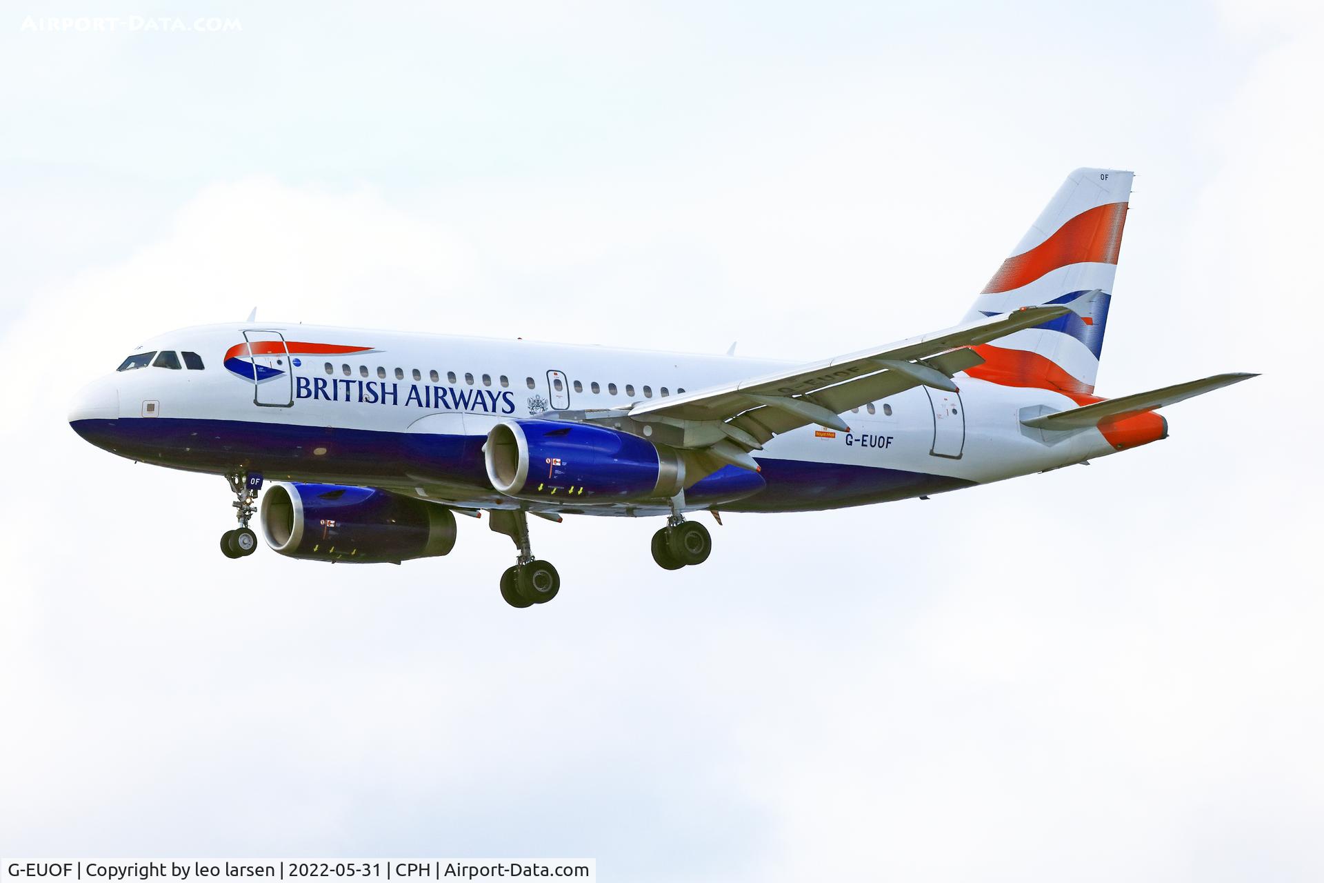 G-EUOF, 2001 Airbus A319-131 C/N 1590, Copenhagen 31.5.2022