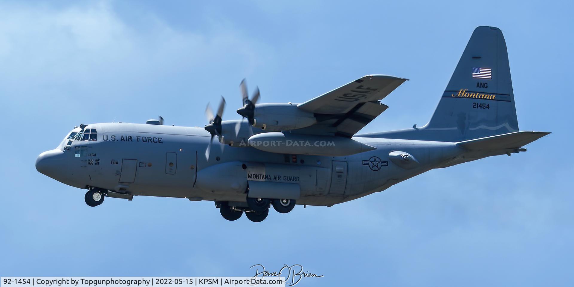 92-1454, 1992 Lockheed C-130H Hercules C/N 382-5333, REACH411 with the 186th AS, MT ANG