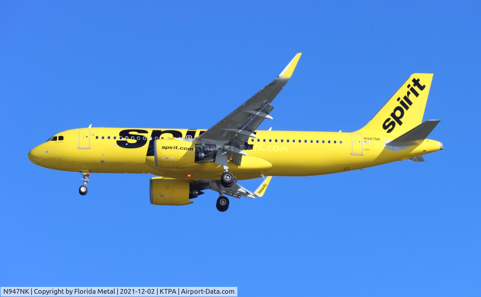 N947NK, 2021 Airbus A320-271N C/N 10683, TPA 2021