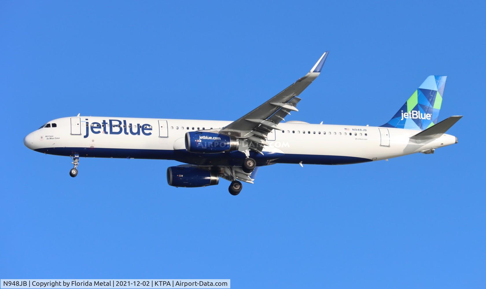 N948JB, 2015 Airbus A321-231 C/N 6560, TPA 2021