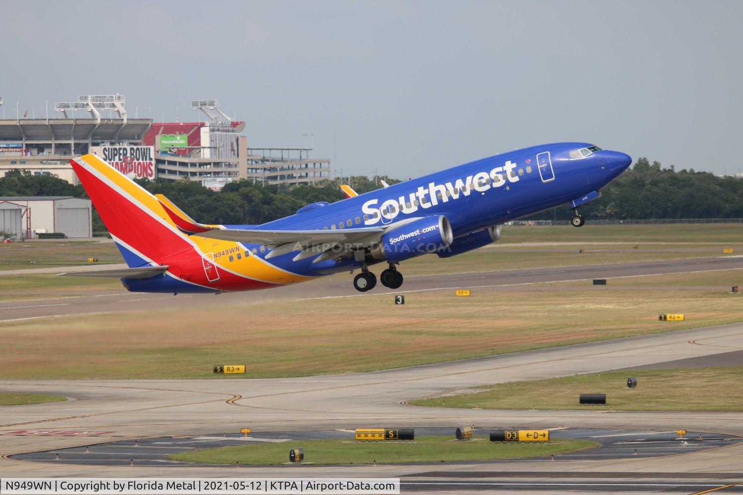 N949WN, 2010 Boeing 737-7H4 C/N 36663, TPA 2021