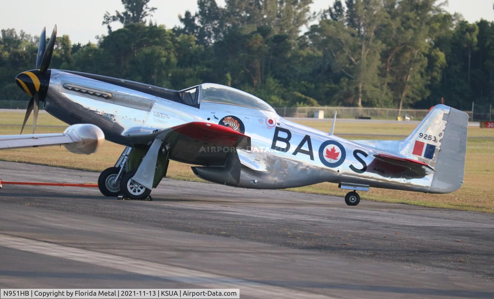 N951HB, North American P-51D Mustang C/N 122-31918 (44-72059), Stuart 2021