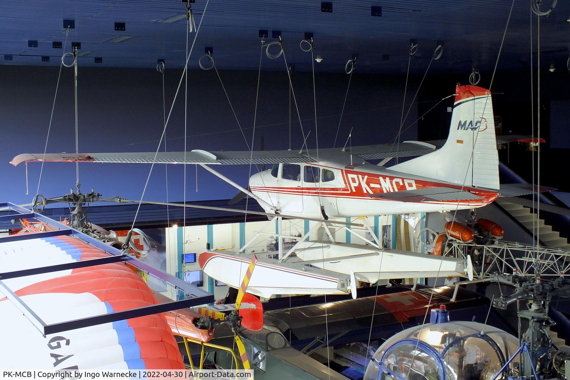 PK-MCB, 1969 Cessna A185E Skywagon Skywagon 185 C/N 18501526, Cessna A185E Skywagon on floats at the Verkehrshaus der Schweiz, Luzern (Lucerne)