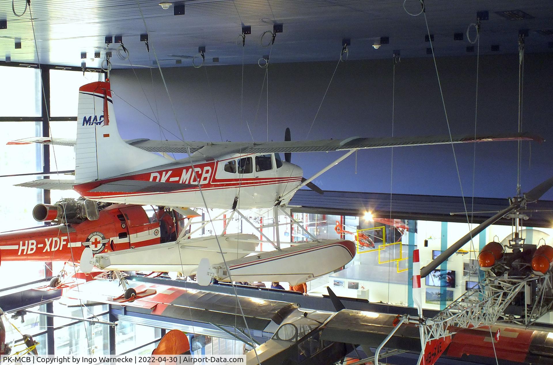 PK-MCB, 1969 Cessna A185E Skywagon Skywagon 185 C/N 18501526, Cessna A185E Skywagon on floats at the Verkehrshaus der Schweiz, Luzern (Lucerne)