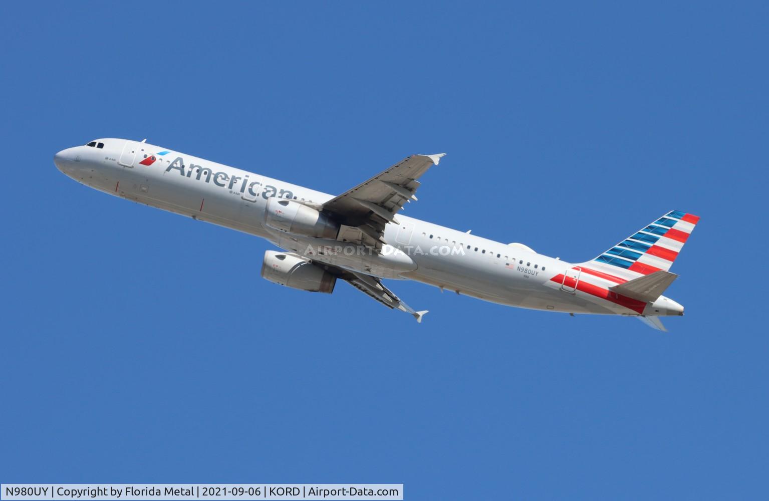 N980UY, 2013 Airbus A321-231 C/N 5795, ORD 2021