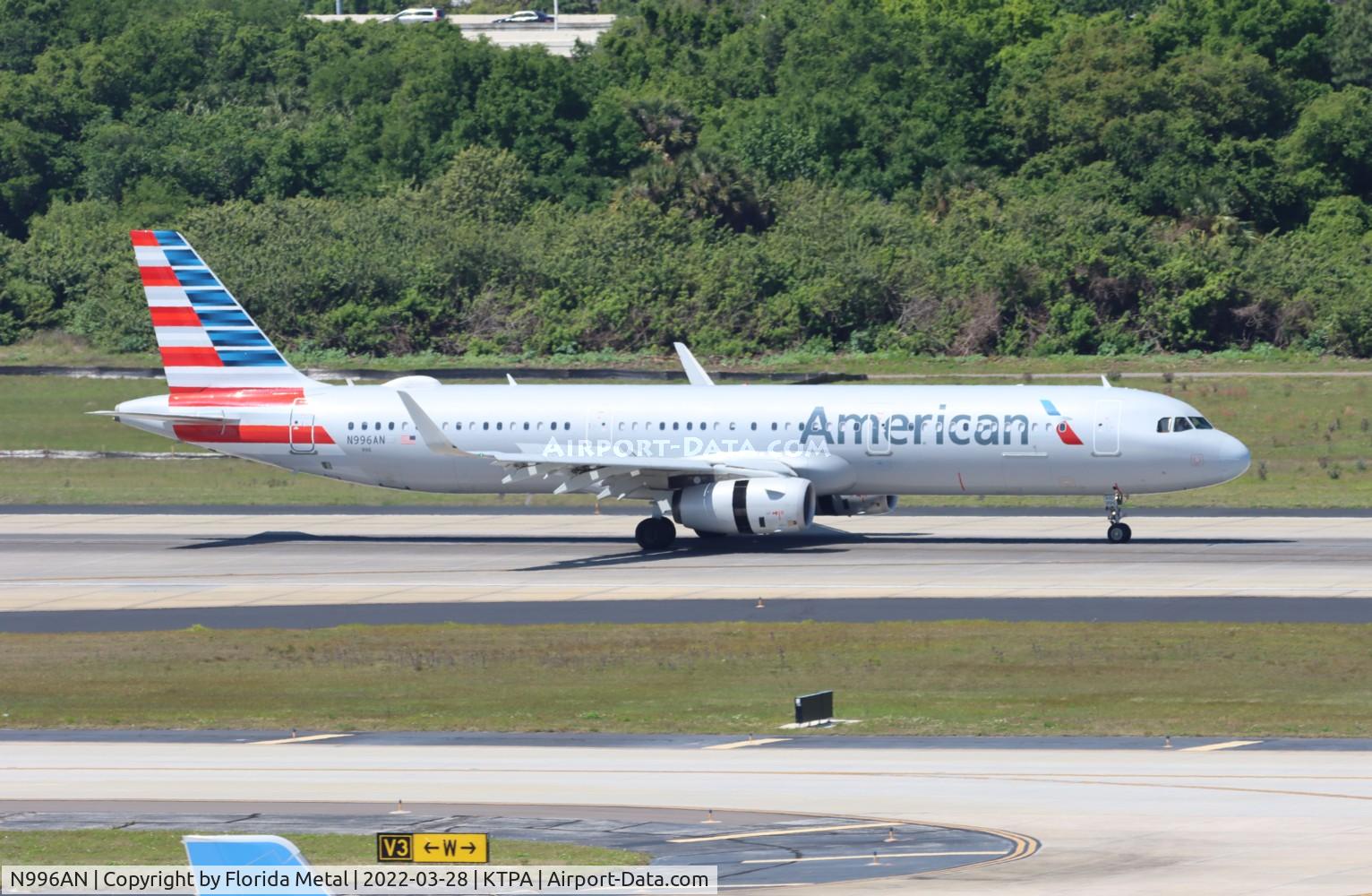 N996AN, 2016 Airbus A321-231 C/N 7310, TPA 2022