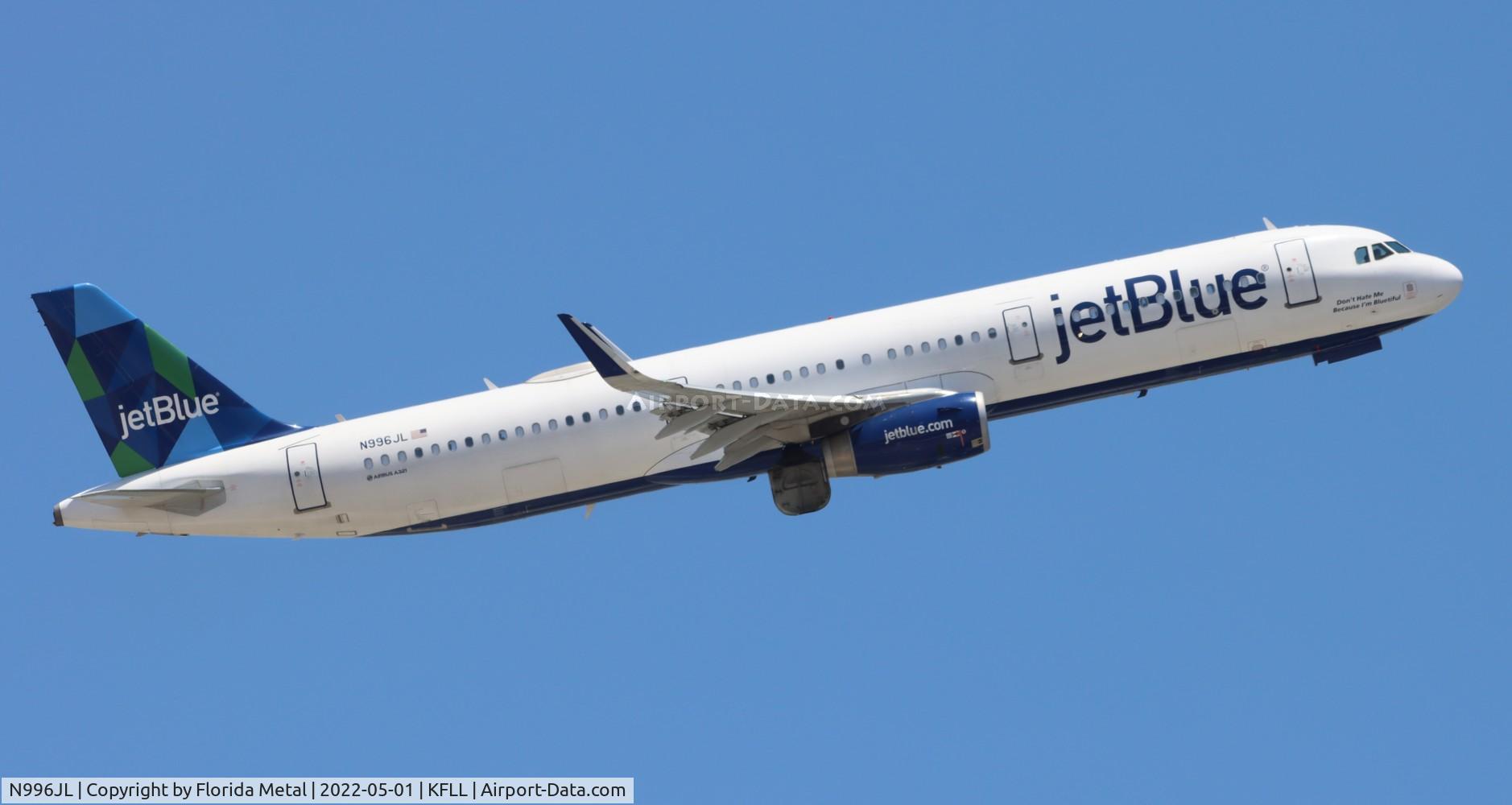 N996JL, 2018 Airbus A321-231 C/N 8342, FLL 2022