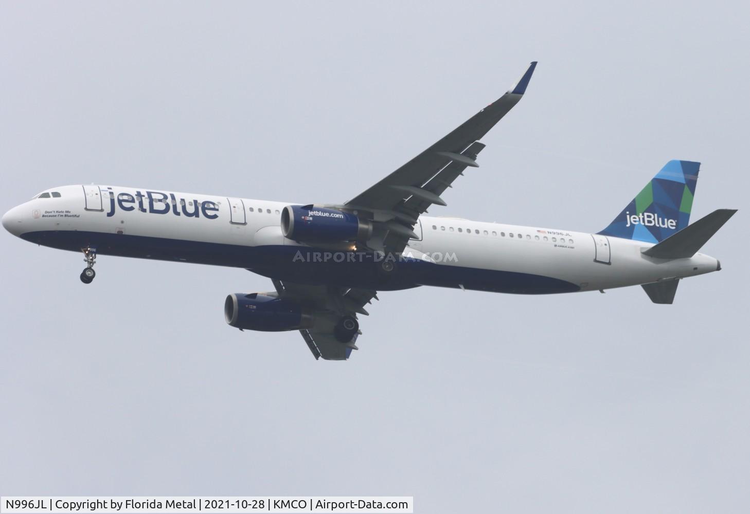 N996JL, 2018 Airbus A321-231 C/N 8342, MCO 2021