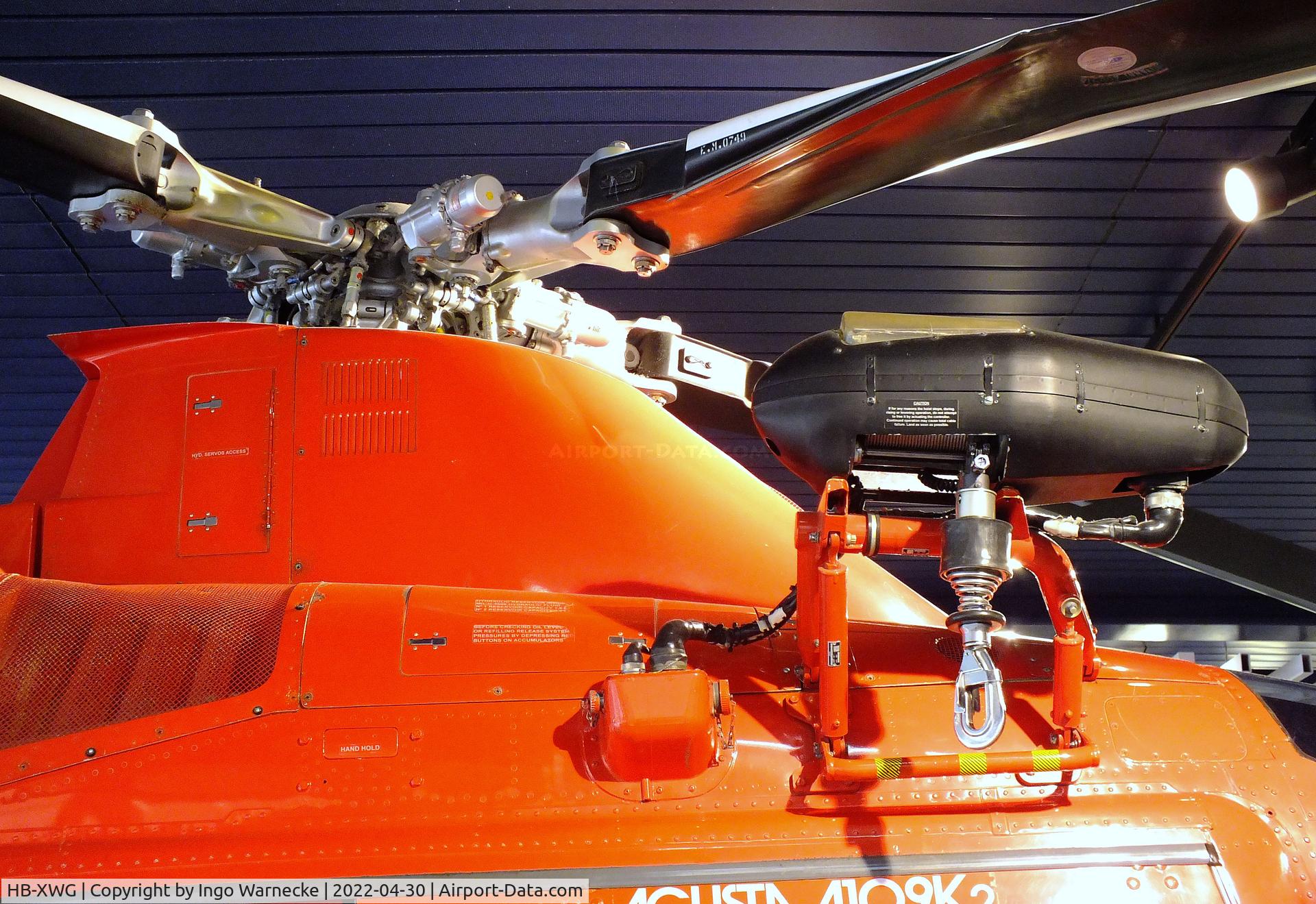 HB-XWG, 1993 Agusta A-109K-2 C/N 10007, Agusta A.109K-2 at the Verkehrshaus der Schweiz, Luzern (Lucerne)