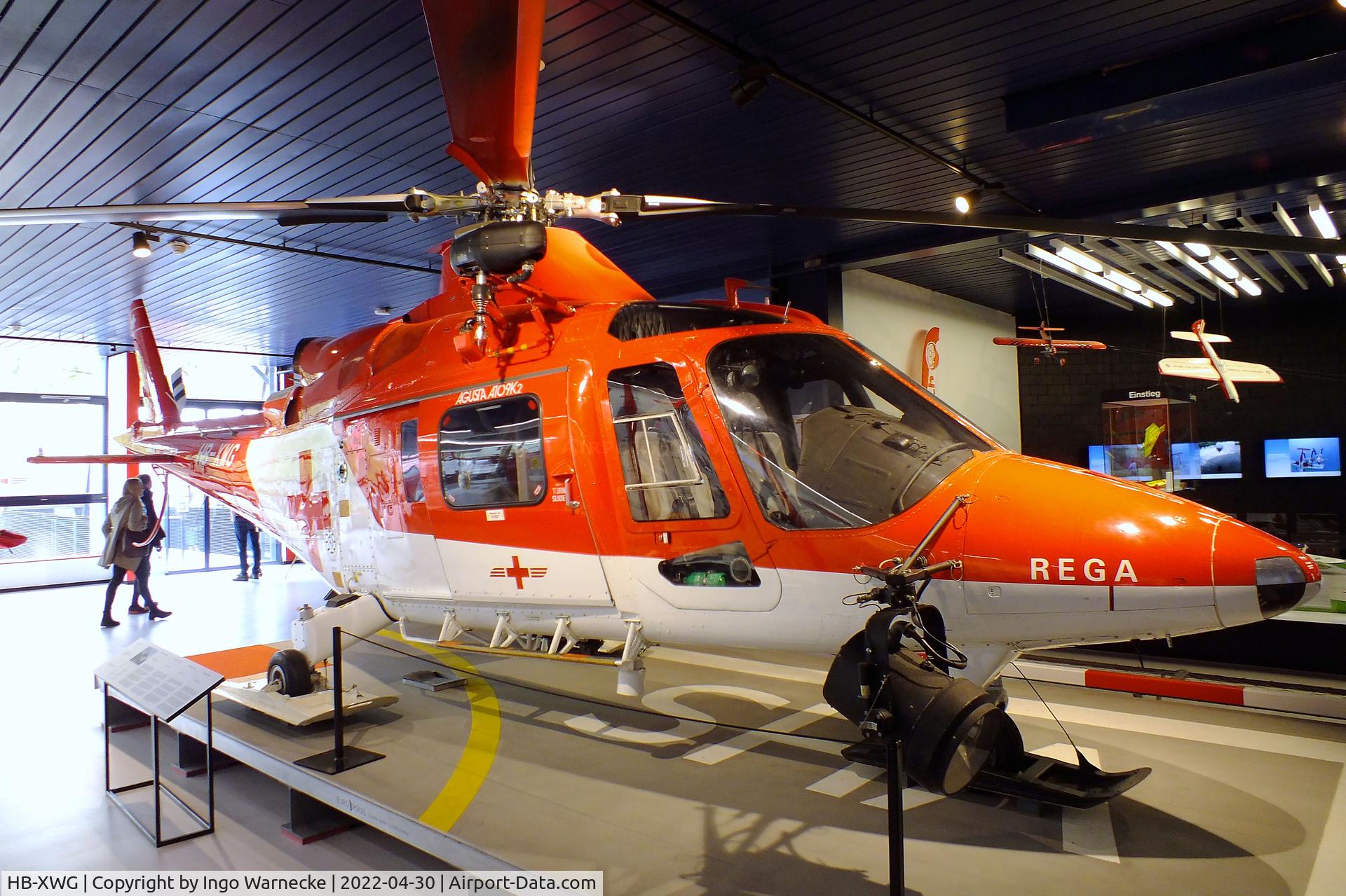 HB-XWG, 1993 Agusta A-109K-2 C/N 10007, Agusta A.109K-2 at the Verkehrshaus der Schweiz, Luzern (Lucerne)