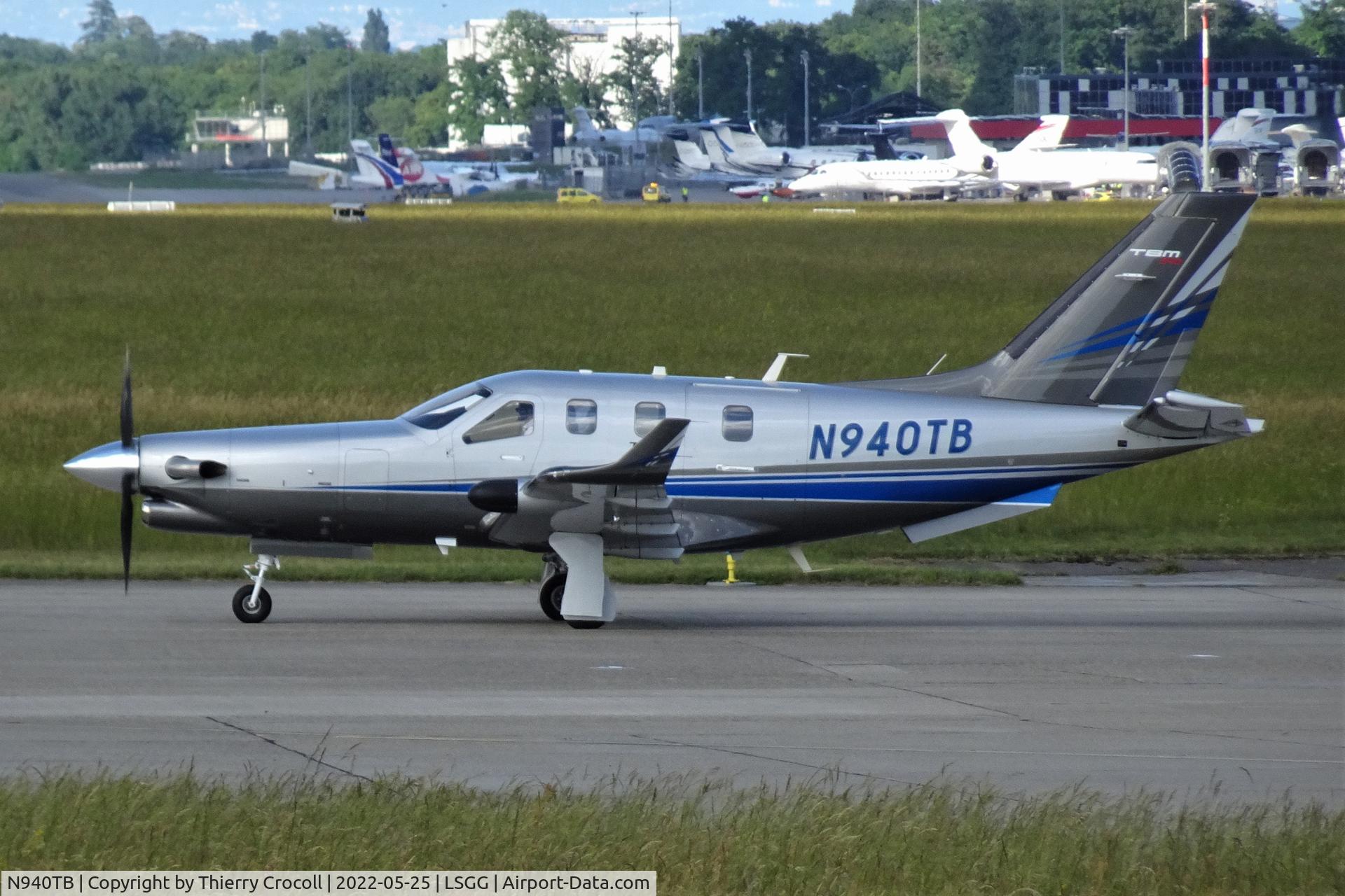 N940TB, 2019 Daher TBM-700 (940) C/N 1294, Taxying to the active runway at Geneva Airport