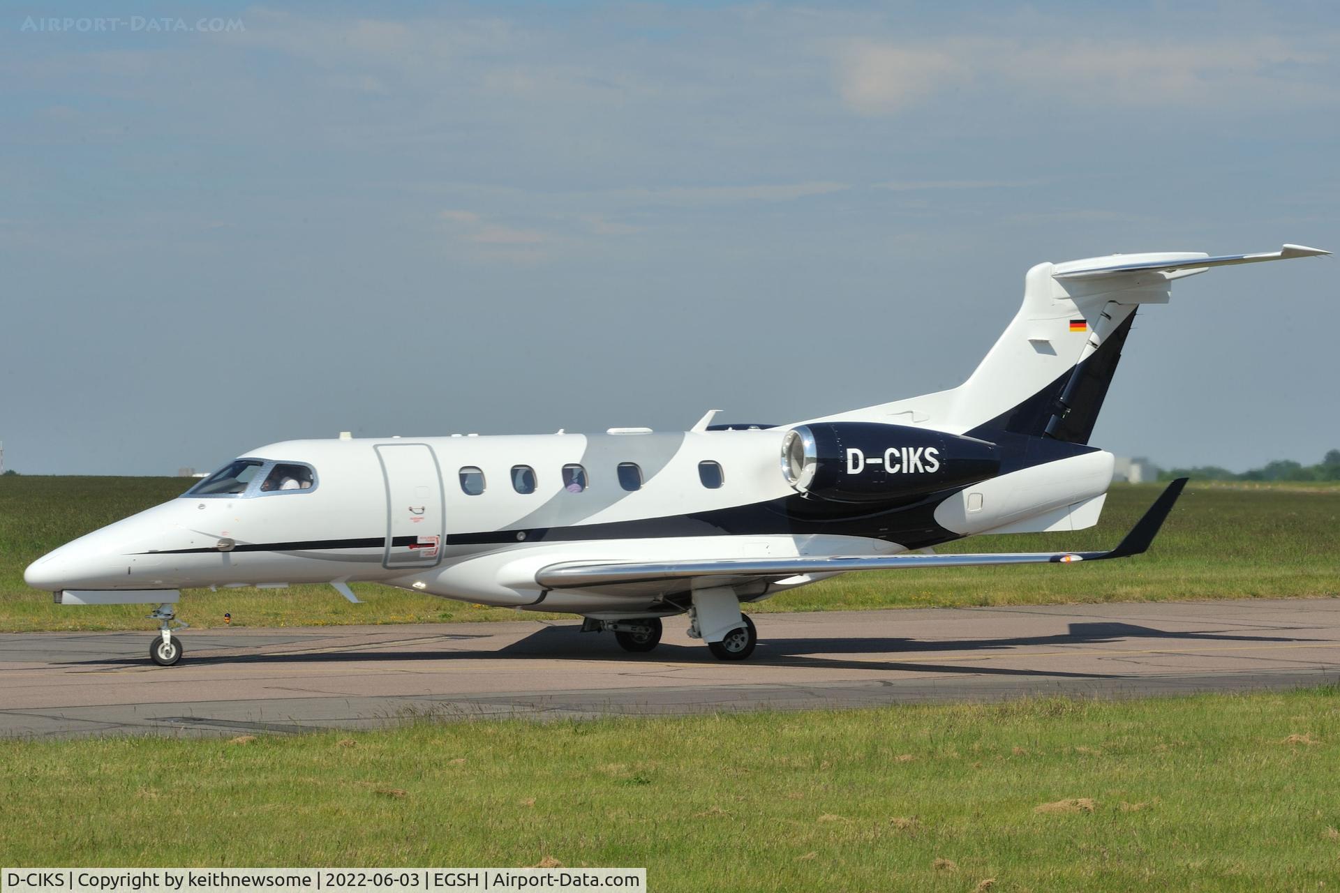 D-CIKS, Embraer EMB-505 Phenom 300 C/N 50500626, Arriving at Norwich.