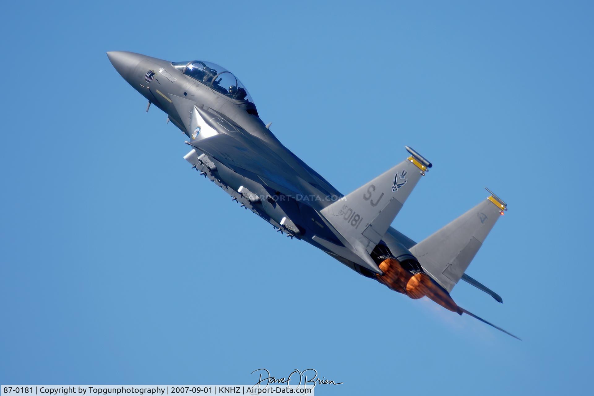87-0181, 1987 McDonnell Douglas F-15E Strike Eagle C/N 1046/E021, F-15E Strike Eagle Demo launches