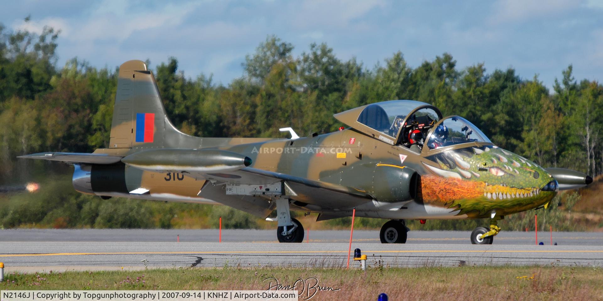 N2146J, 1970 BAC 167 Strikemaster C/N 1930, Flying Dragon taxis back to the hot ramp