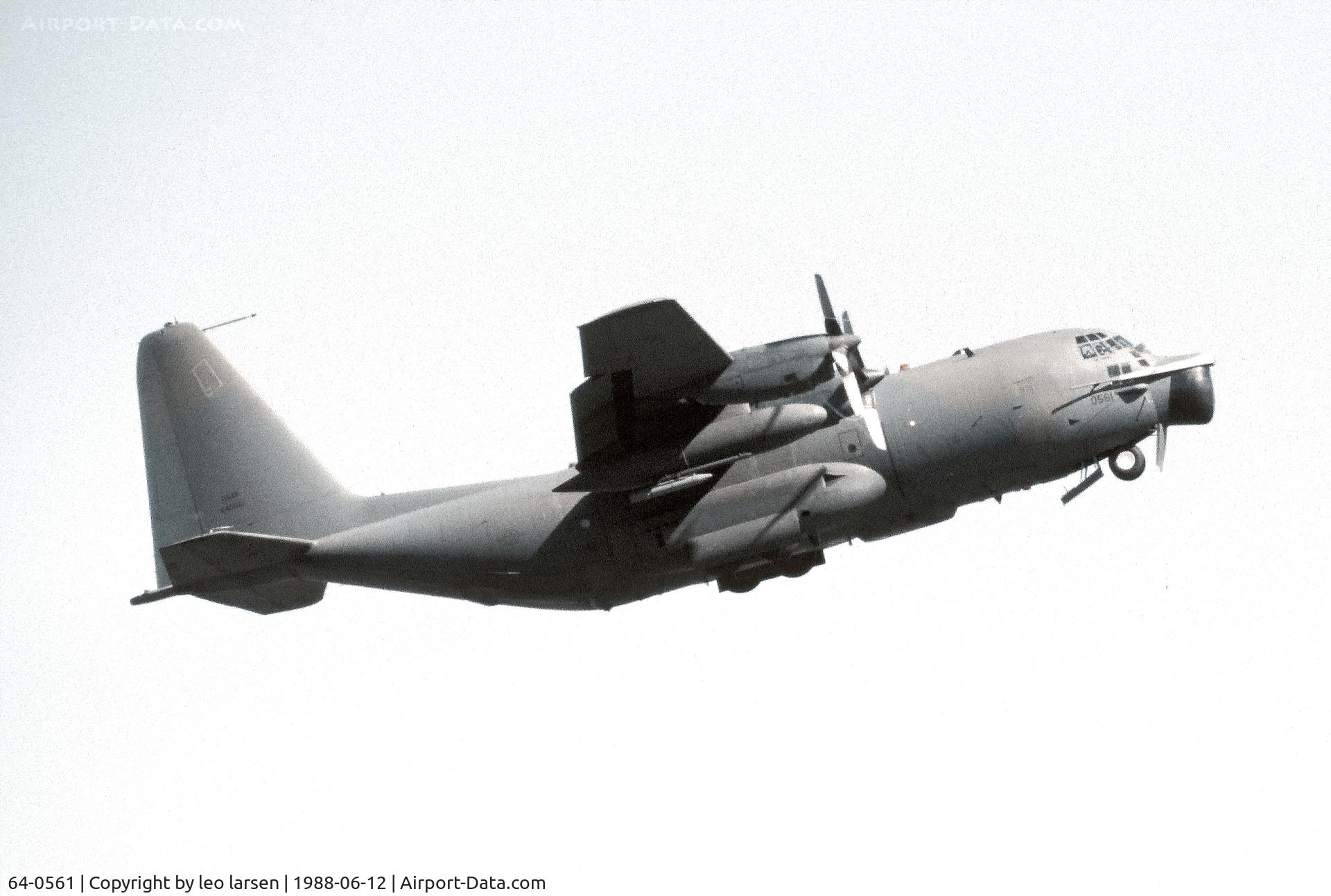 64-0561, 1964 Lockheed MC-130E Hercules C/N 382-4065, Værløse Air Base Denmark 12.6.1988