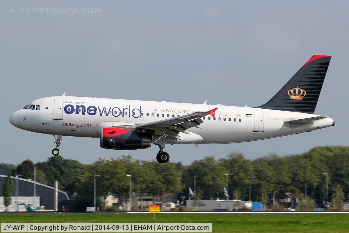 JY-AYP, 2009 Airbus A319-132 C/N 3832, at spl