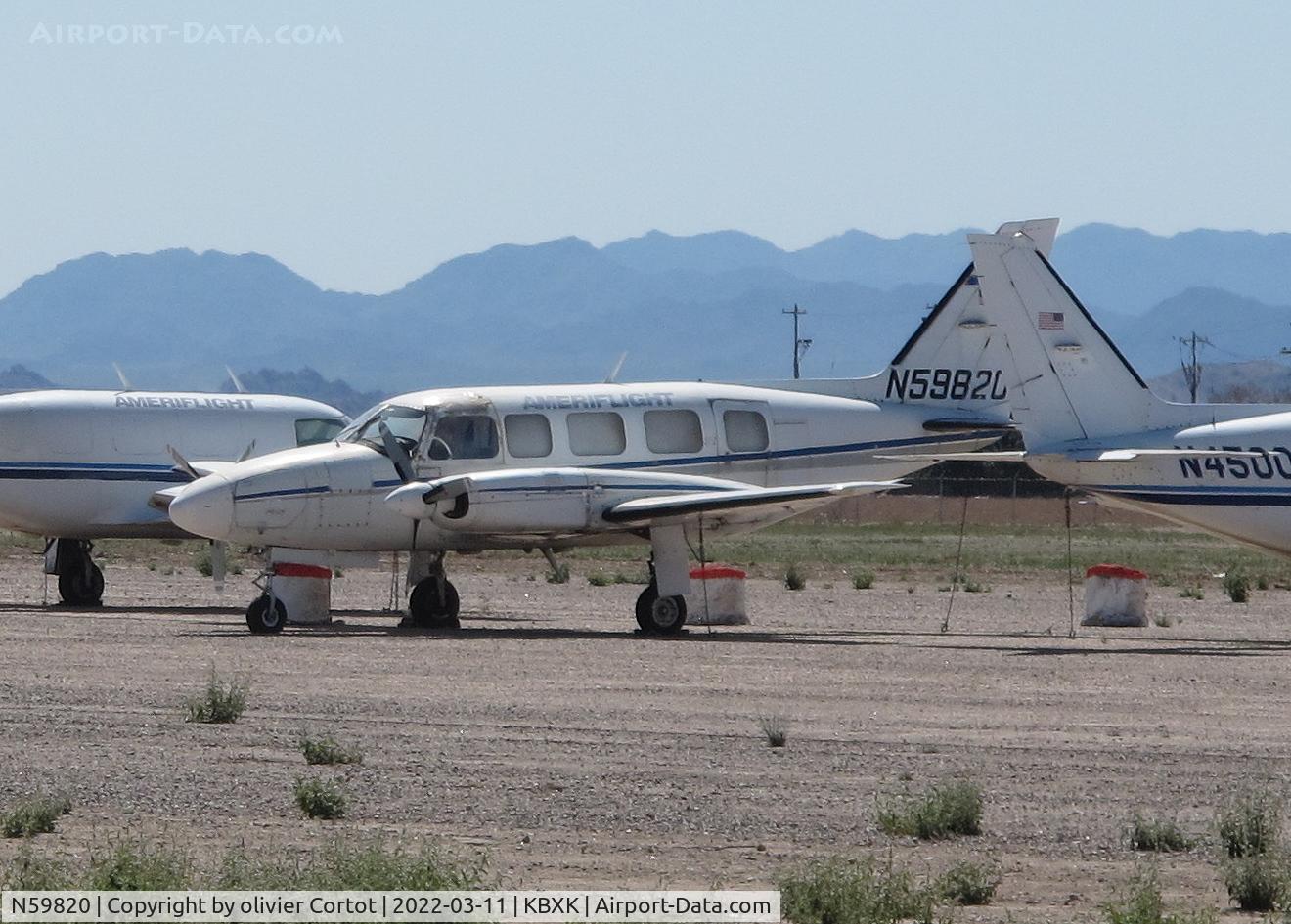 N59820, 1976 Piper PA-31-350 Chieftain C/N 31-7652073, stored, march 2022