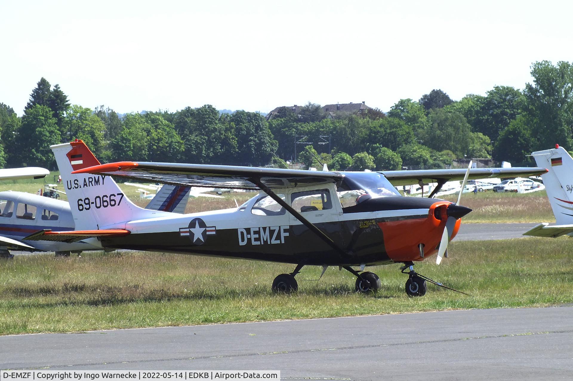 D-EMZF, Reims F172H Skyhawk C/N 69-0667, Cessna (Reims) F172H Skyhawk at Bonn-Hangelar airfield '2205-06